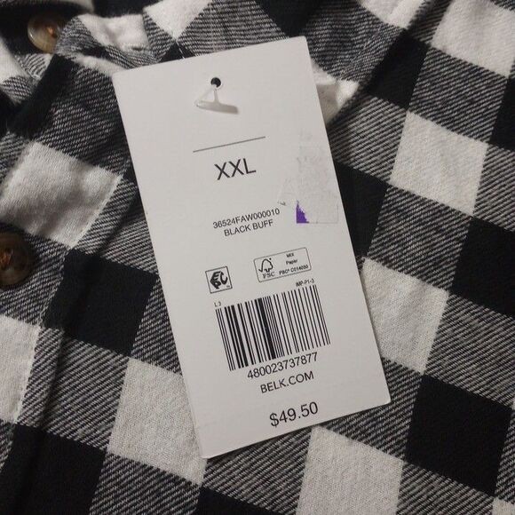 Ocean Coast Men's 2XL Shirt NEW WITH TAGS Long Sleeve Button Up 100% Cotton - Picture 4 of 8